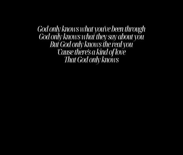 God Only Knows - Worship Lyrics T-Shirt