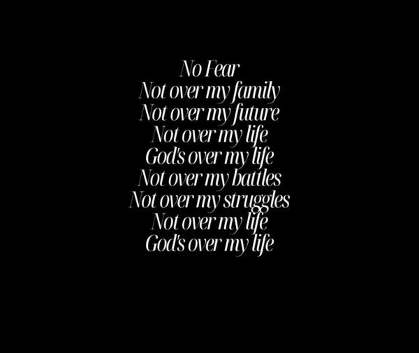 No Fear  - Worship Lyrics T-Shirt